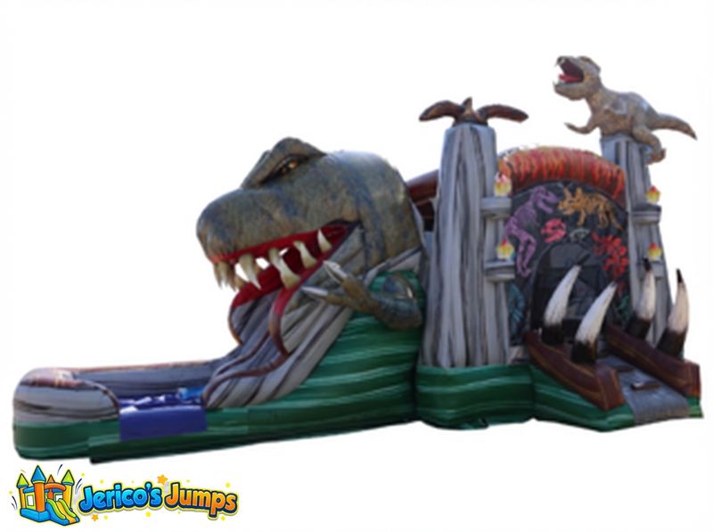 T-Rex Double Lane Combo Water Slide
